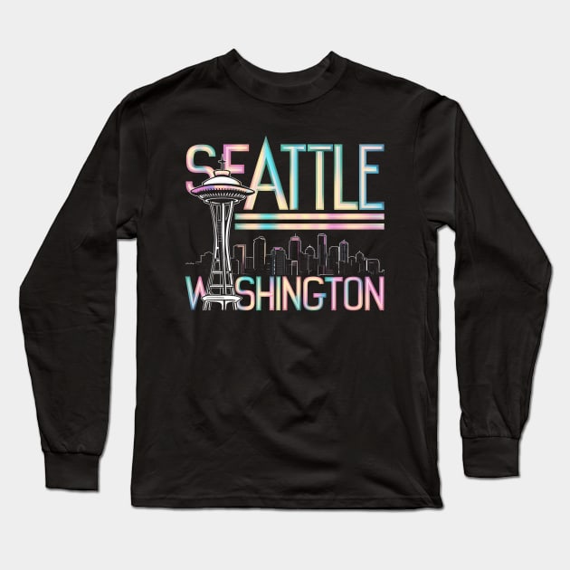 Seattle Washington Long Sleeve T-Shirt by Moulezitouna